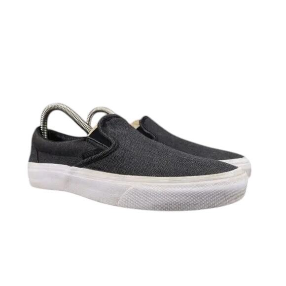 Vans Shoes Womens 7 Sneaker Classic Slip On Herringbone Skate Casual Active Gray - Picture 14 of 14